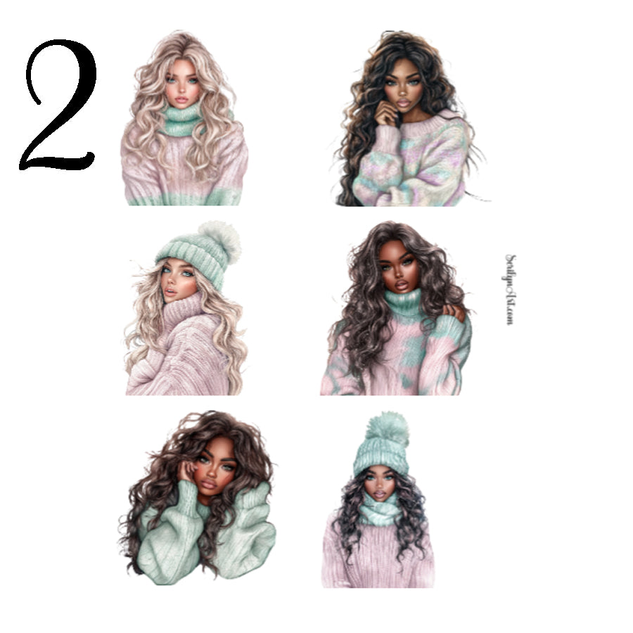 Pastel Winter Sticker Sheet