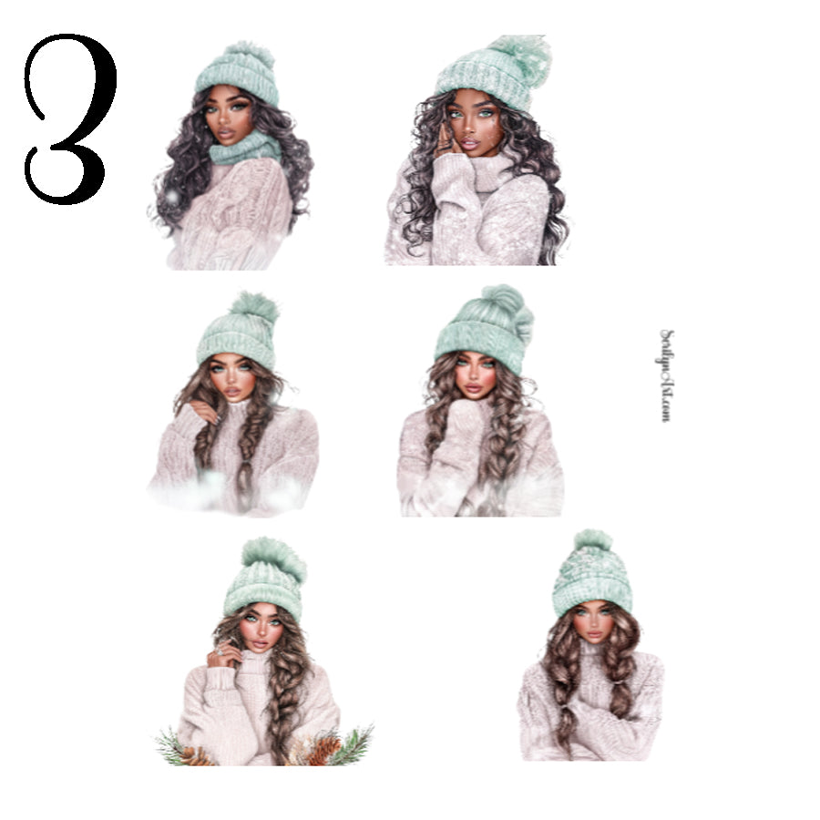 Pastel Winter Sticker Sheet