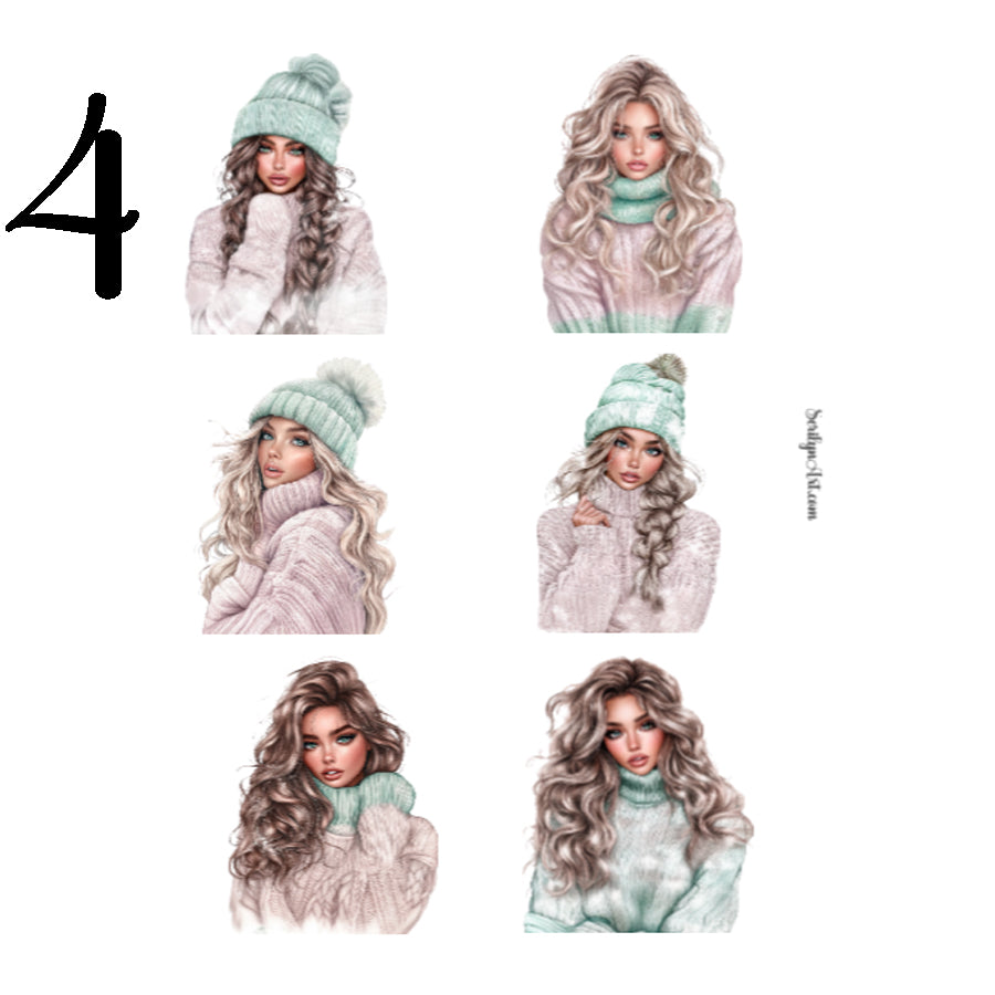 Pastel Winter Sticker Sheet