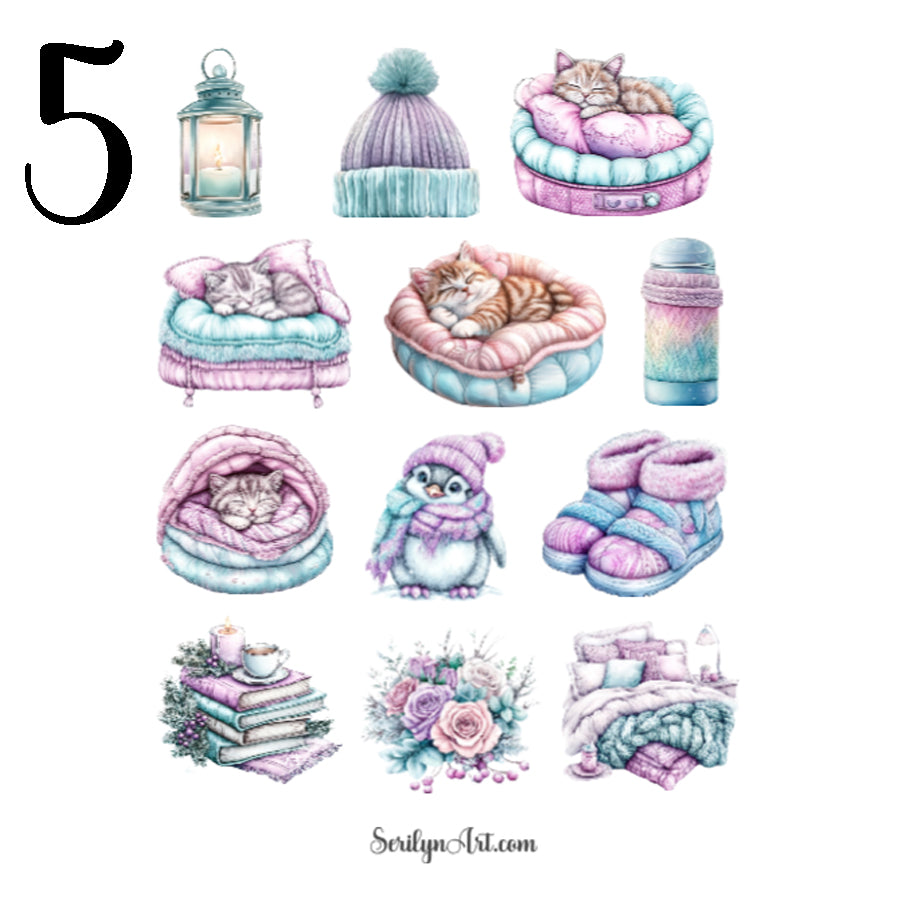 Pastel Winter Sticker Sheet
