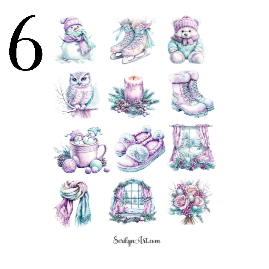 Pastel Winter Sticker Sheet