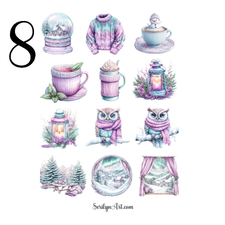 Pastel Winter Sticker Sheet
