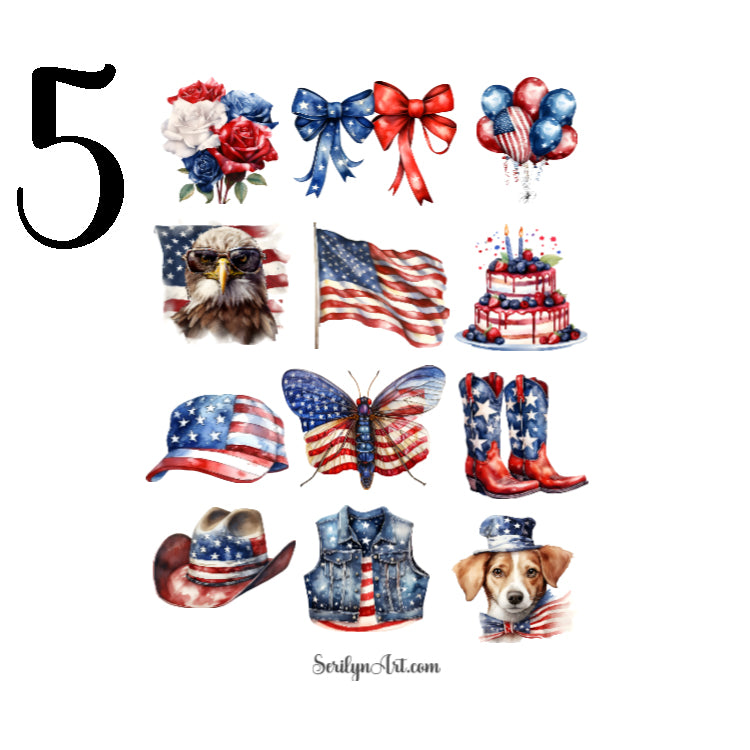 Patriotic Day Sticker Sheet