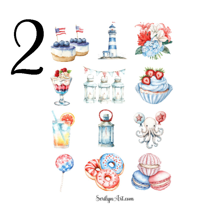 Patriotic Summer Sticker Sheet