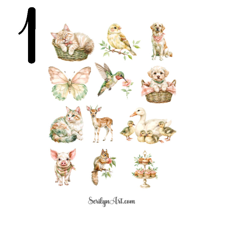 Peach Cottagecore Sticker Sheet
