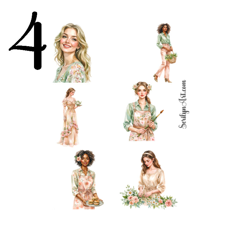 Peach Cottagecore Sticker Sheet