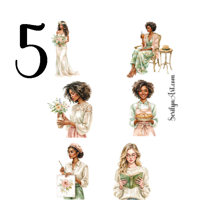 Peach Cottagecore Sticker Sheet