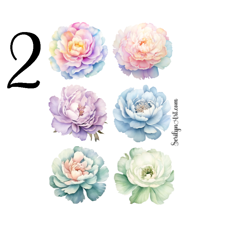 Peony Sticker Sheet