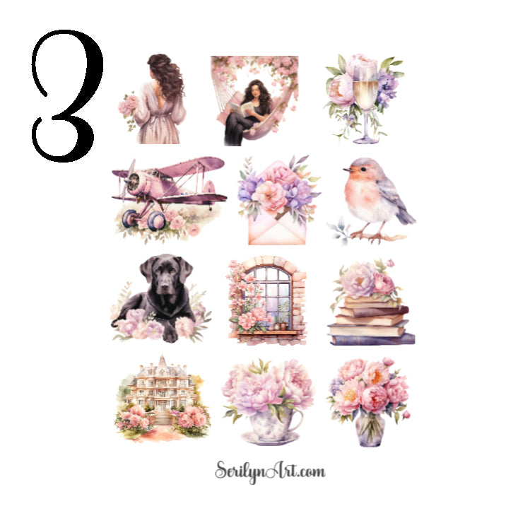 Peony Spring Sticker Sheet