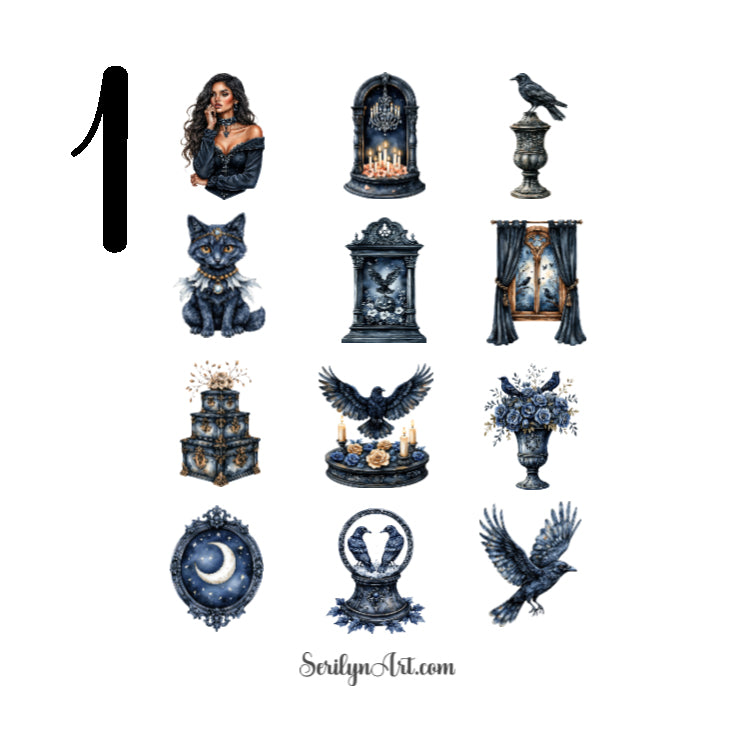 Phantom Waltz of Ravens Sticker Sheet