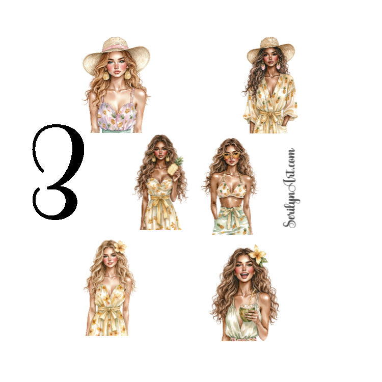 Pineapple Beach Sticker Sheet