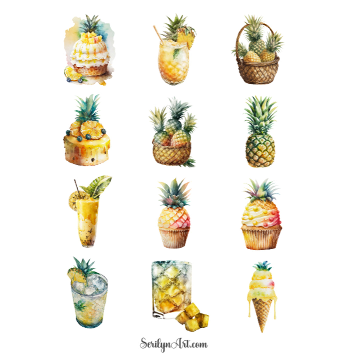 Pineapple Treats Sticker Sheet