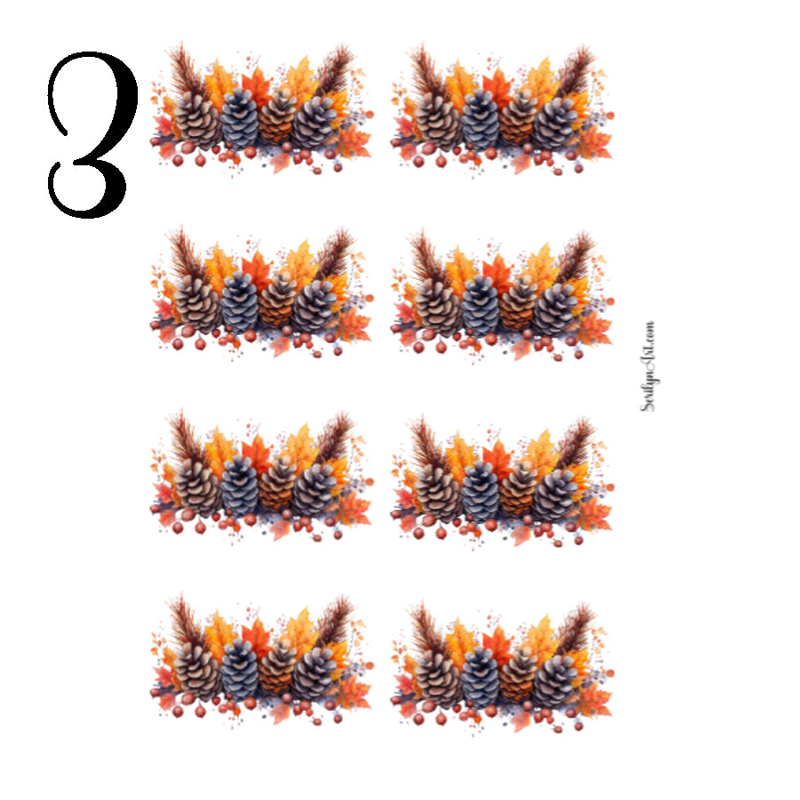 Pinecones Sticker Sheet
