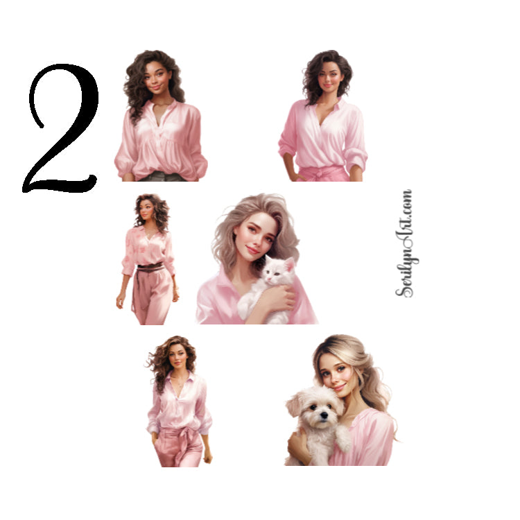 Pink Blossoms Sticker Sheet