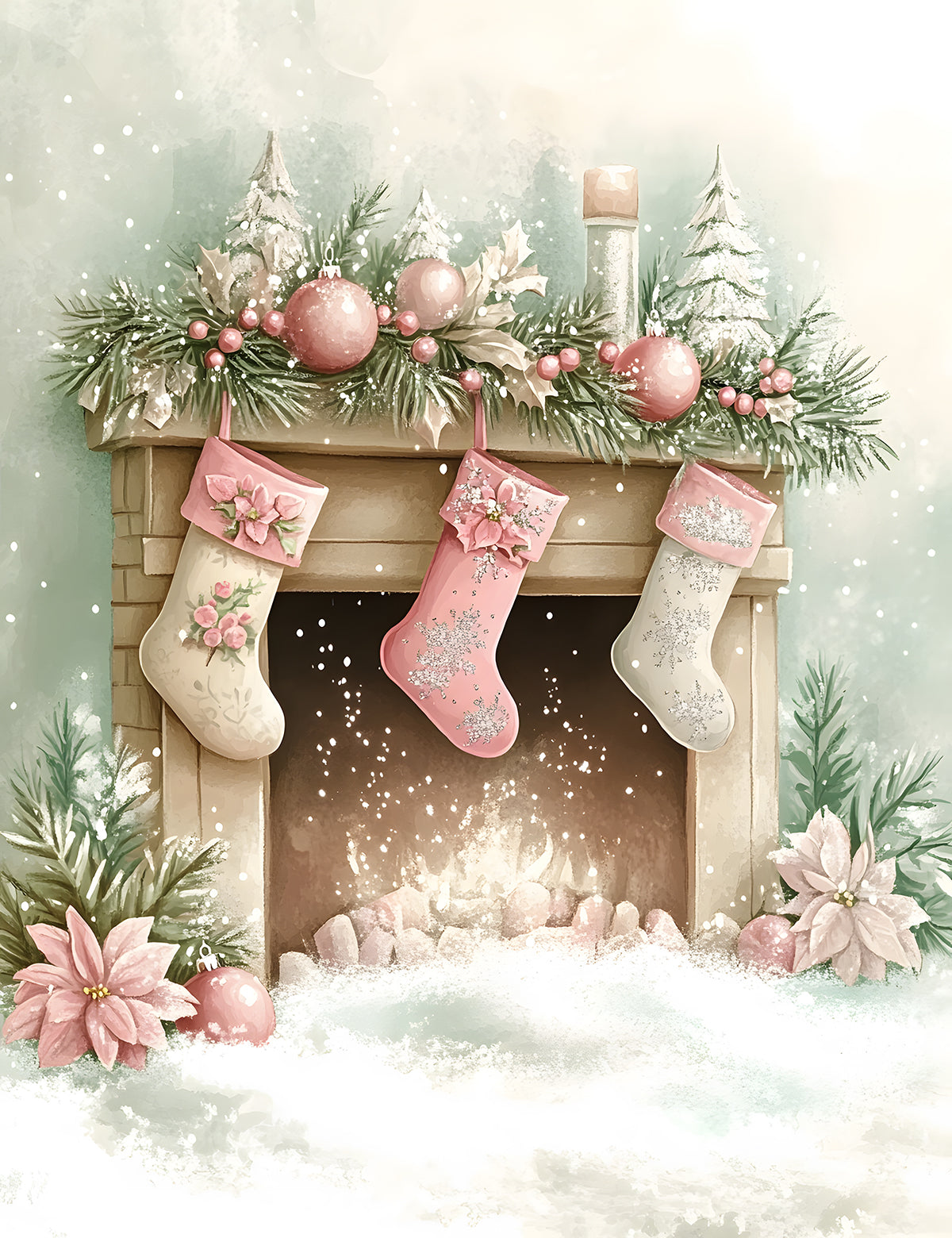 Pink Pastel Christmas 1 Dashboards