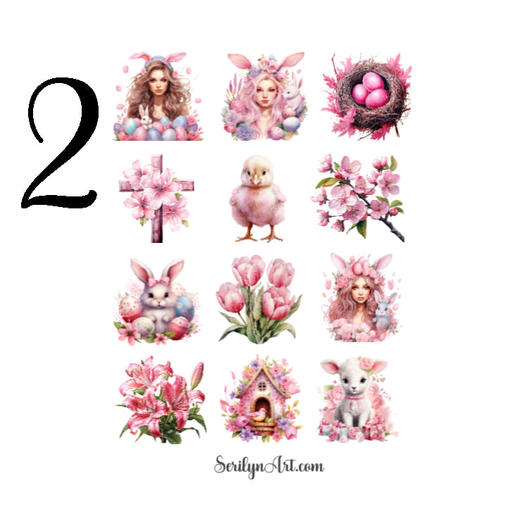 Pink Easter Sticker Sheet