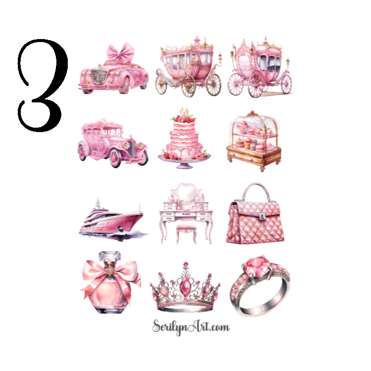 Pink Fashion Girl Sticker Sheet