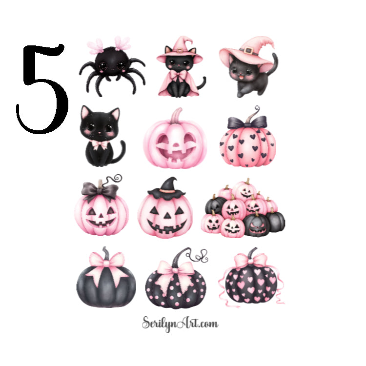 Pink Ghosts Sticker Sheet