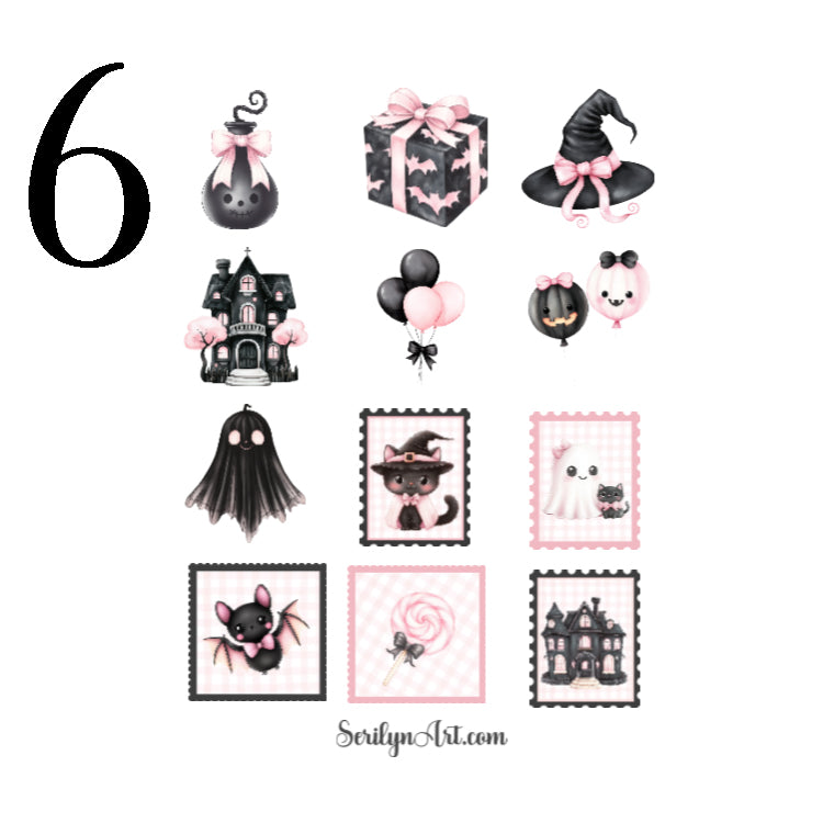 Pink Ghosts Sticker Sheet