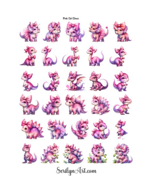 Pink Girl Dinos