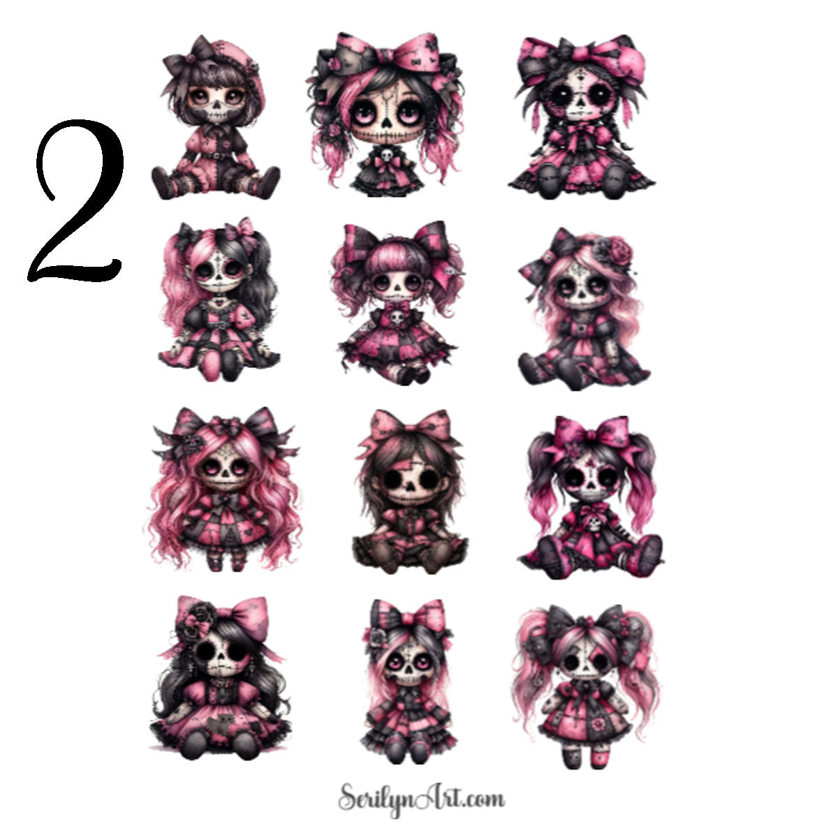 Pink Patchwork Sticker Sheet