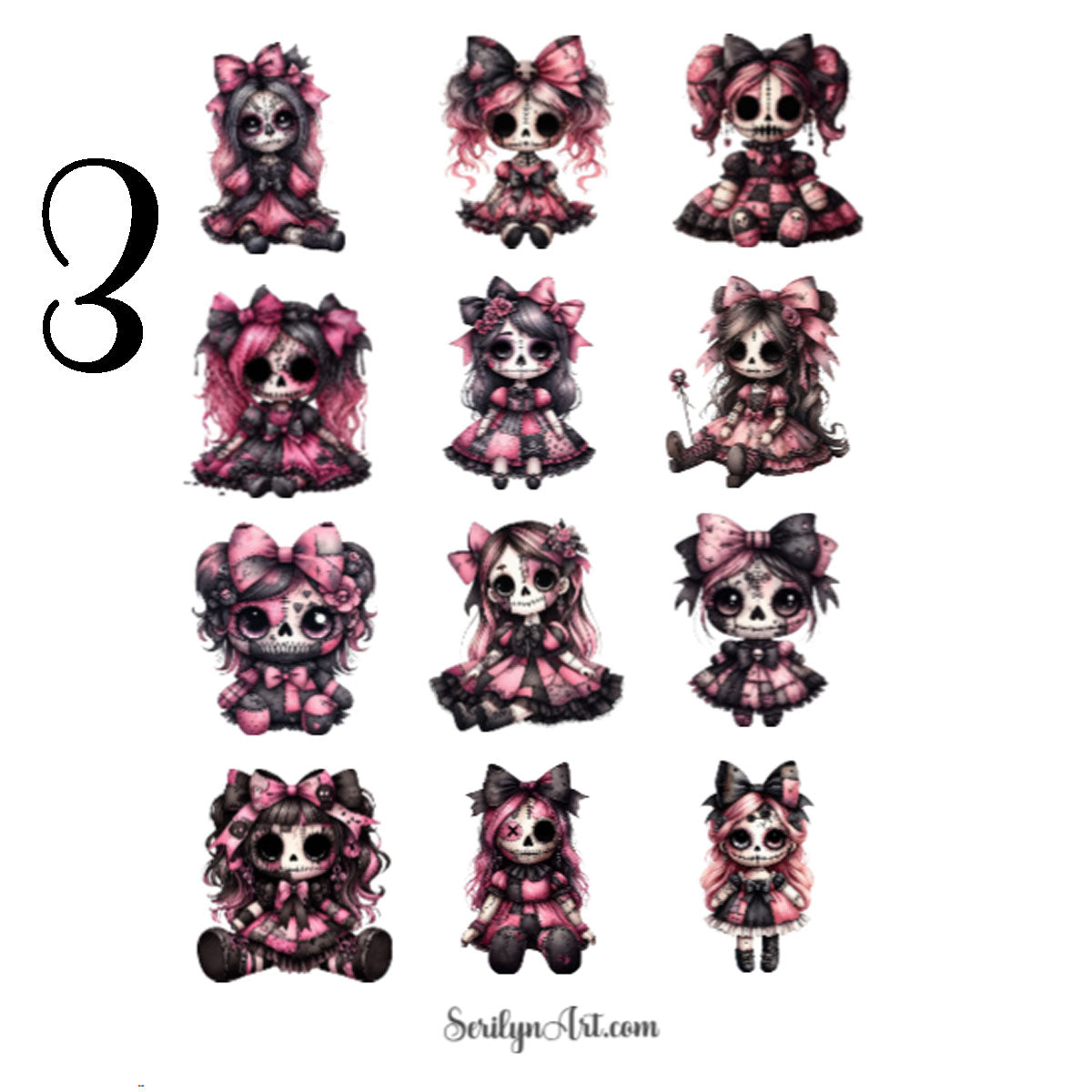 Pink Patchwork Sticker Sheet