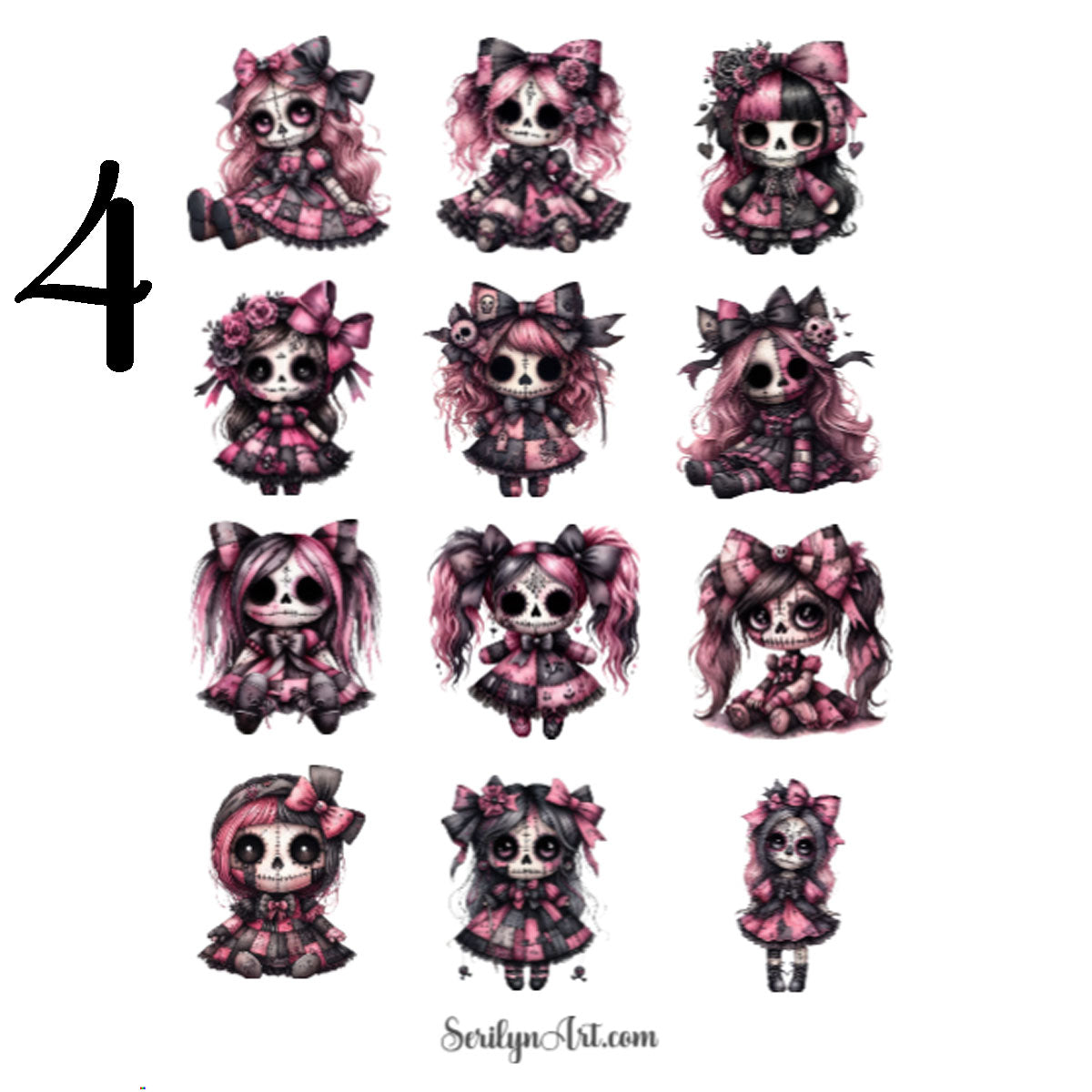 Pink Patchwork Sticker Sheet