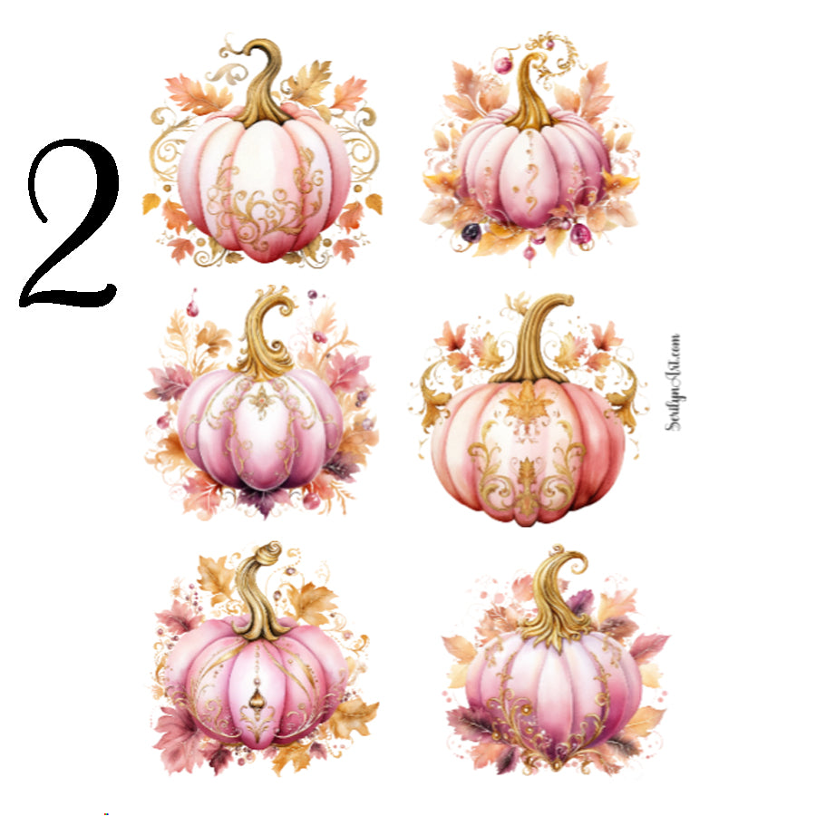 Pink Pumpkins Sticker Sheet