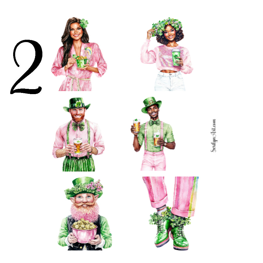 Pink St. Pattys Day Sticker Sheet