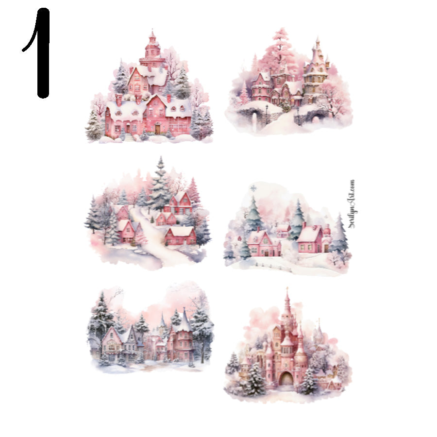 Pink Village Sticker Sheet