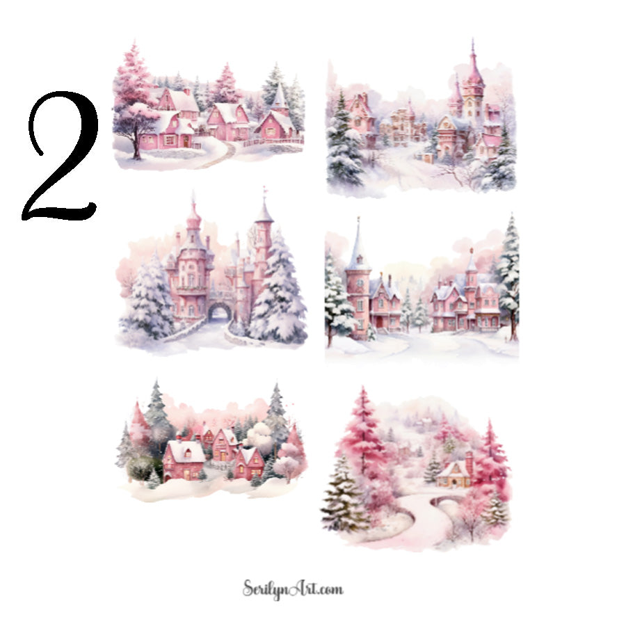 Pink Village Sticker Sheet