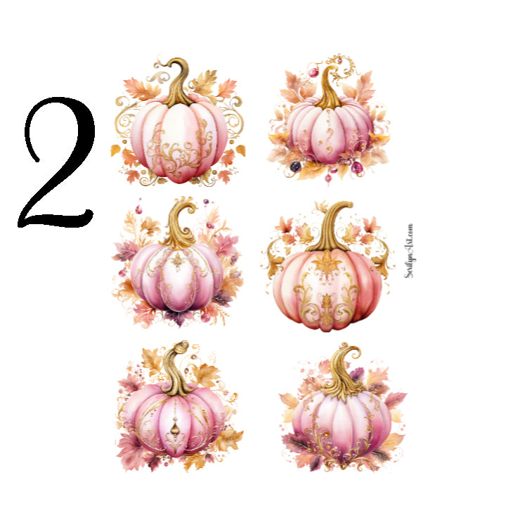 Pink Pumpkins Sticker Sheet