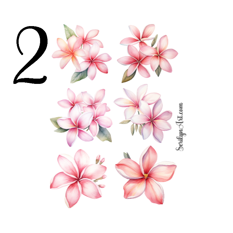 Plumeria Sticker Sheet