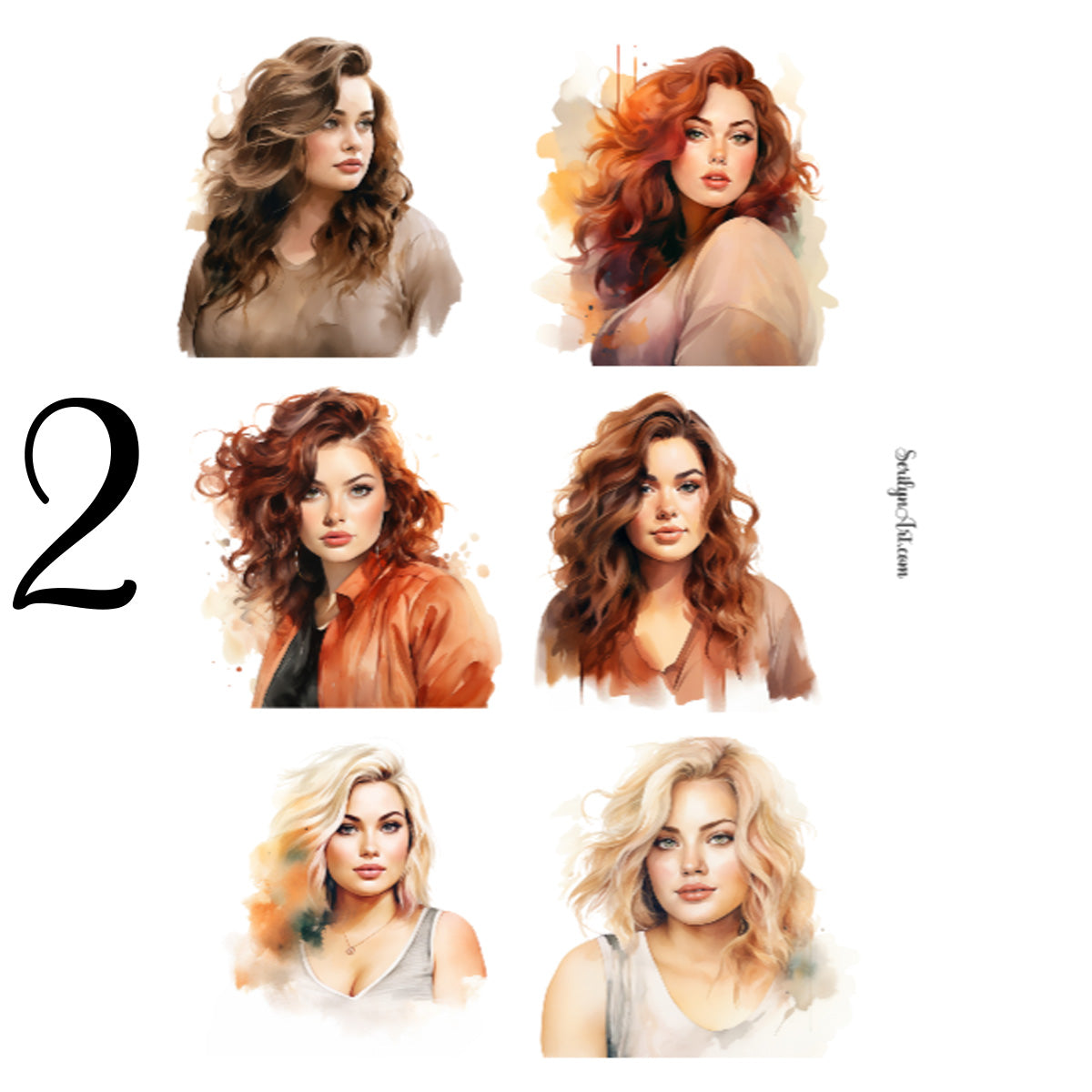 Plus Sized White Women Sticker Sheet