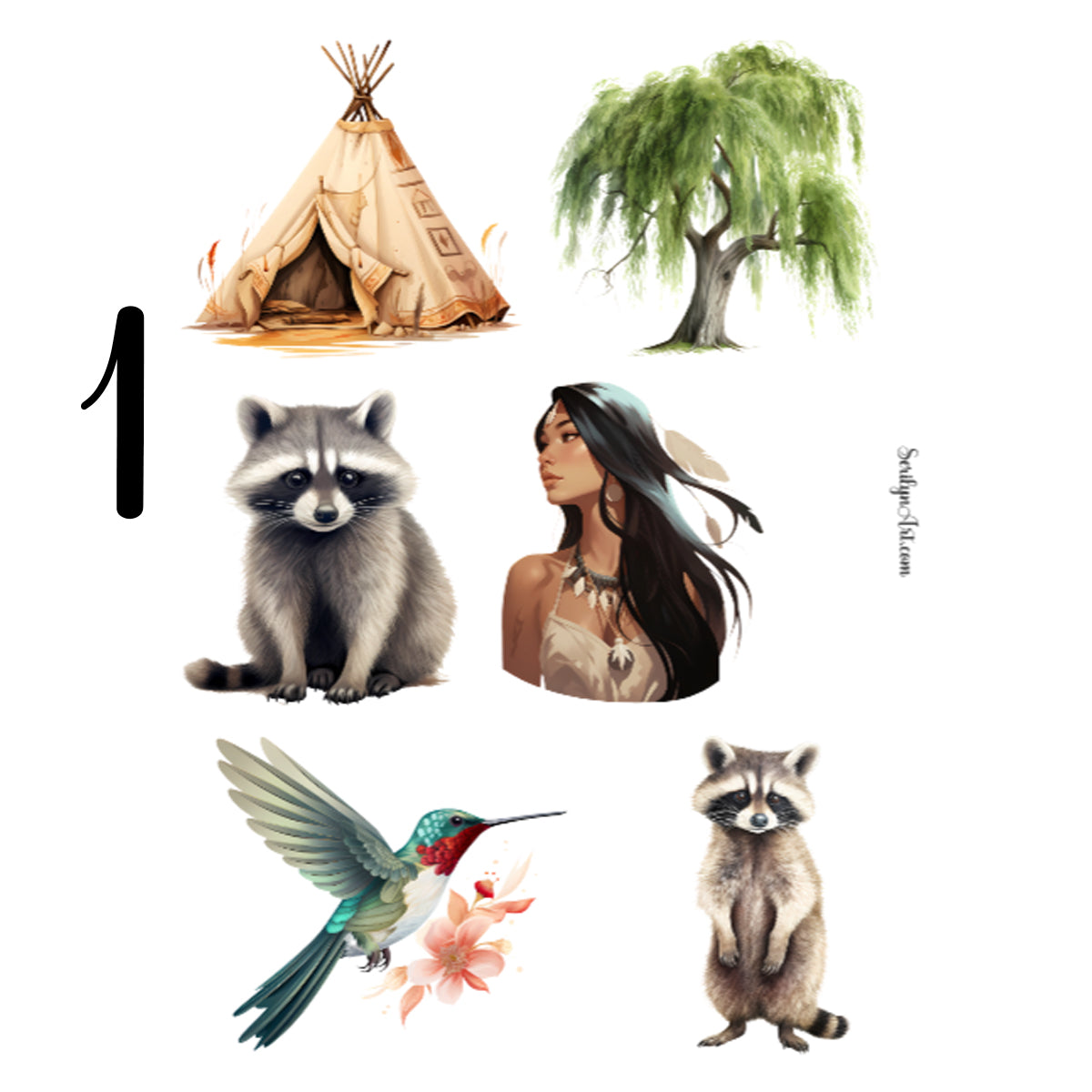 Pocahontas Sticker Sheet