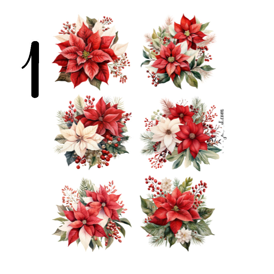 Poinsettia Sticker Sheet