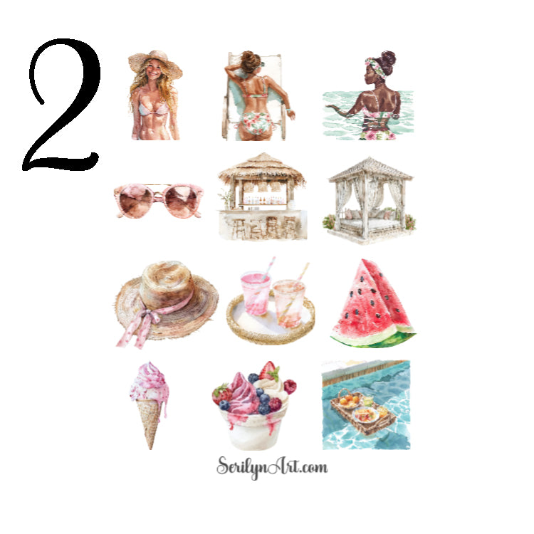 Pool Party Sticker Sheet