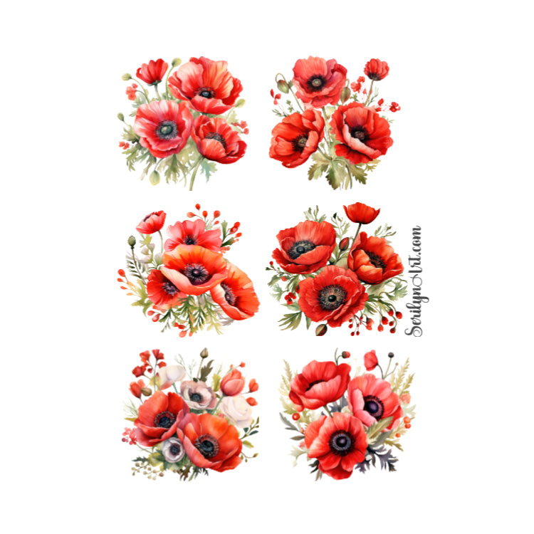 Poppies Sticker Sheet