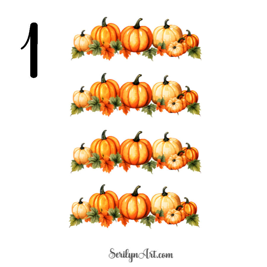 Pumpkin Borders Sticker Sheet