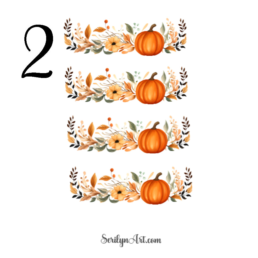 Pumpkin Borders Sticker Sheet