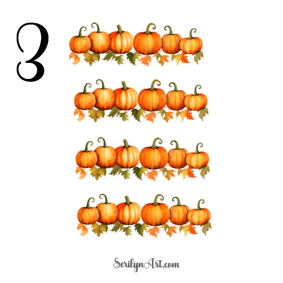 Pumpkin Borders Sticker Sheet