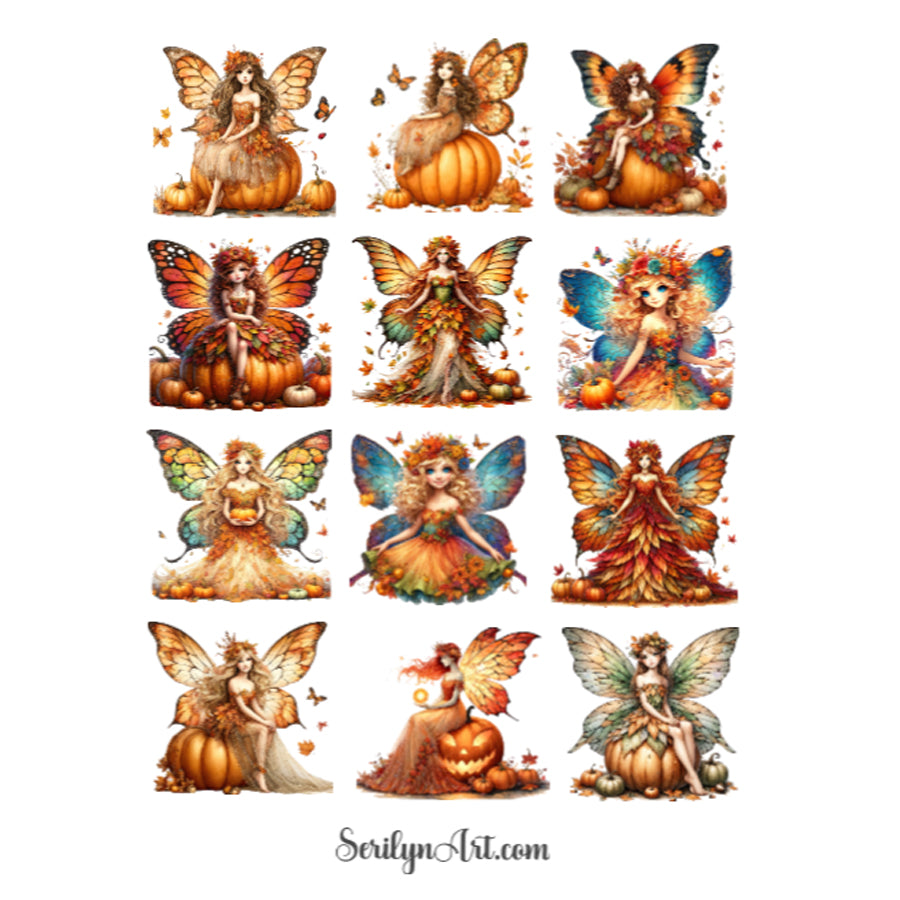 Pumpkin Fairies Sticker Sheet
