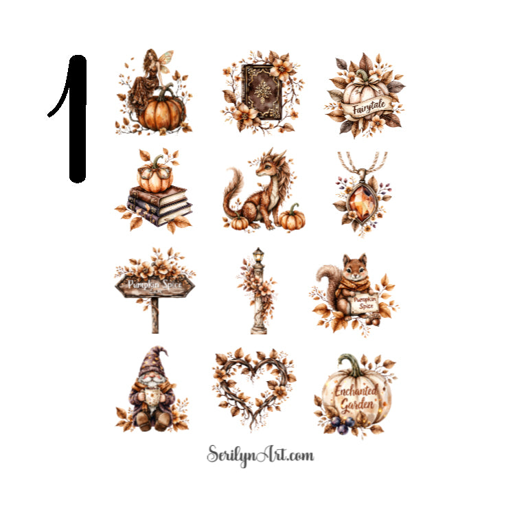 Pumpkin Spice Fairytale Sticker Sheet