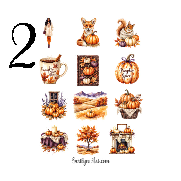 Pumpkin Spice Glow Sticker Sheet