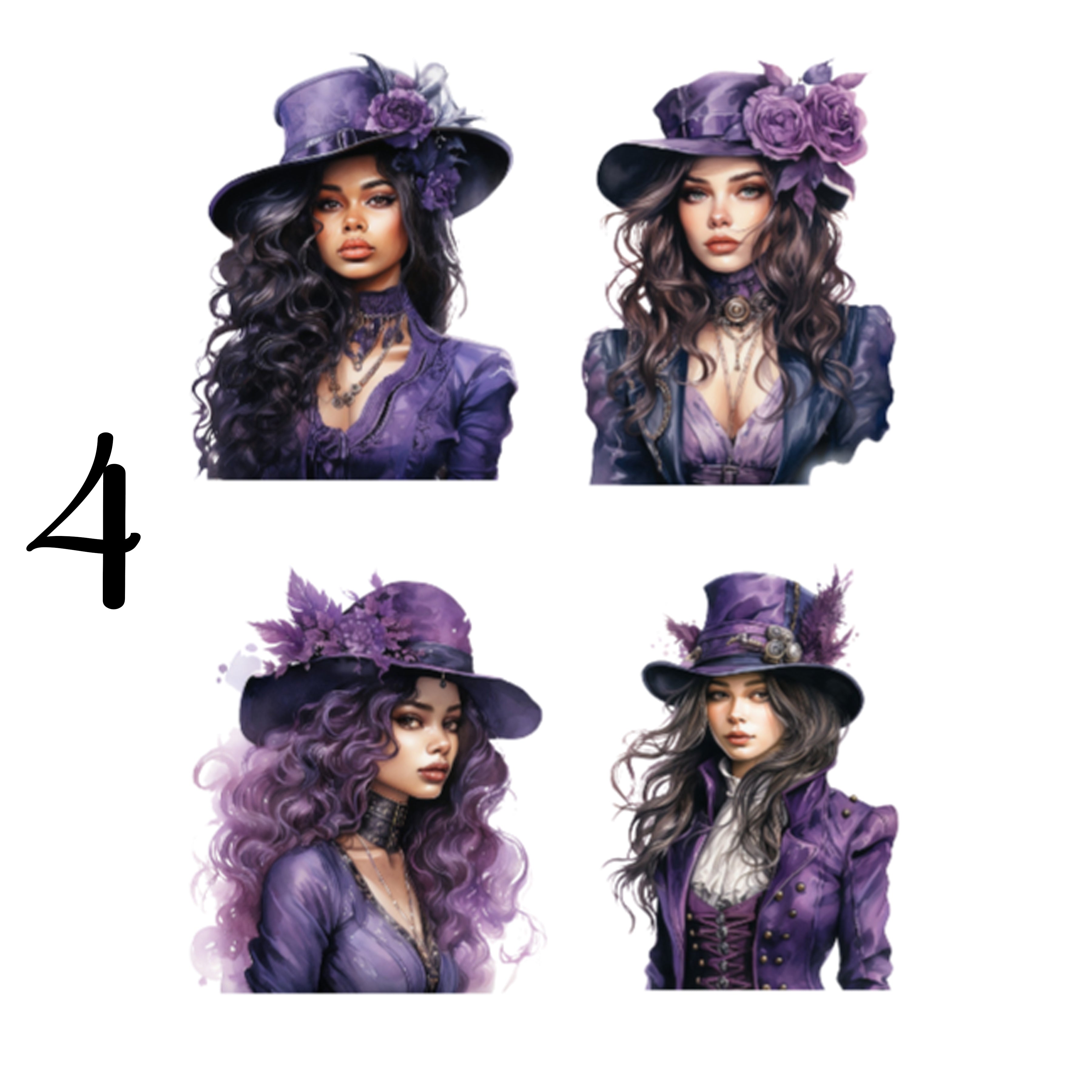 Purple Steampunk Sticker Sheet