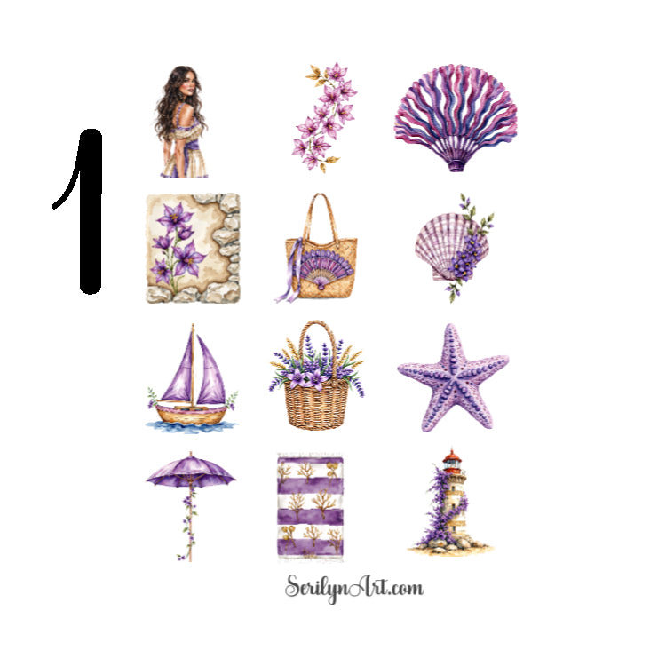 Purple Island Sticker Sheet