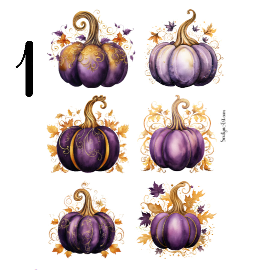 Purple Pumpkins Sticker Sheet