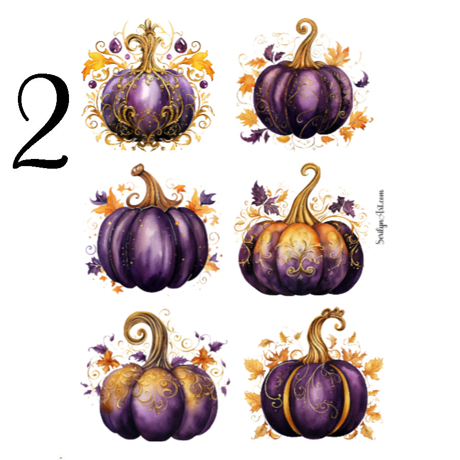 Purple Pumpkins Sticker Sheet