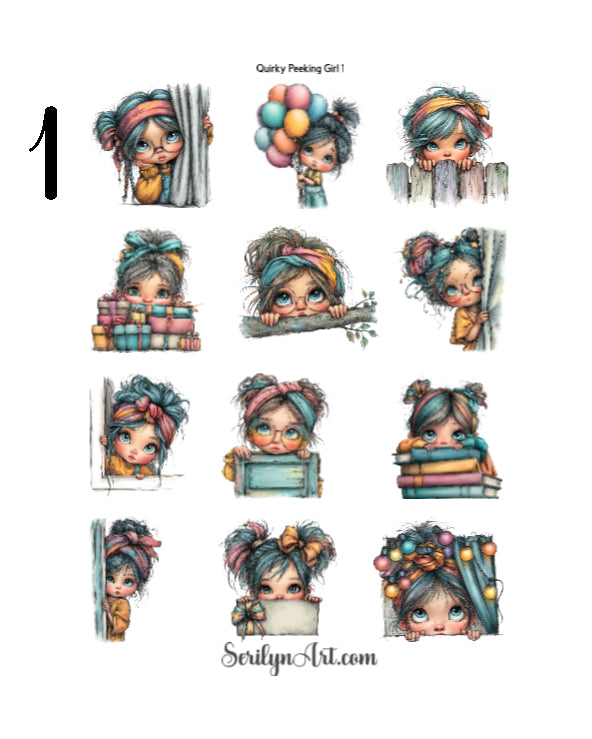 Quirky Peeking Girls