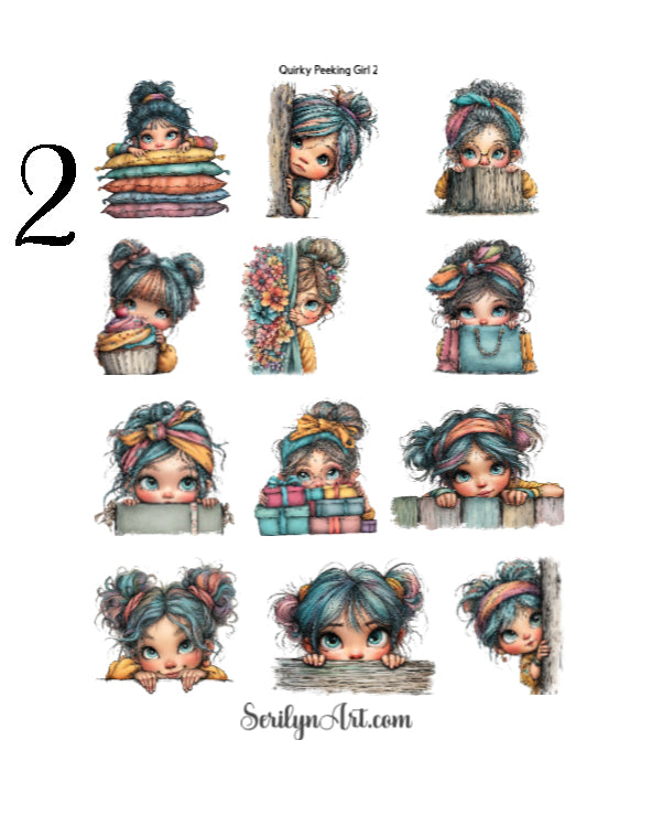 Quirky Peeking Girls